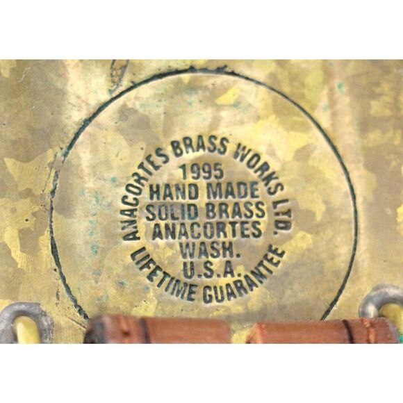 VOGT+ANACORTES BRASS BUCKLE BROWN LEATHER 1.5"Wd CASUAL MEN'S BELT Sz 38 (G94 - Picture 7 of 12